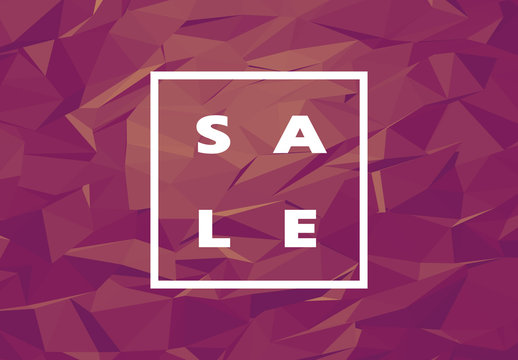 Sale Banner with Polygonal Background