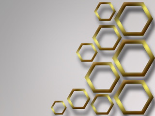 Shape of hexagon concept design abstract technology background