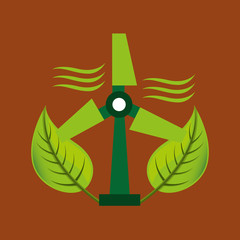 ecological alternative energy green vector illustration design