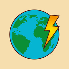 planet earth ecology symbol vector illustration design