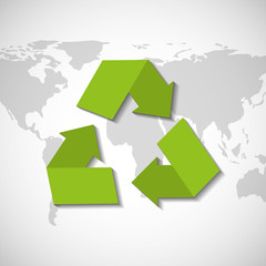 Fototapeta premium recycle arrows symbol ecology vector illustration design