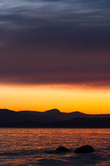 sunset over pacific ocean