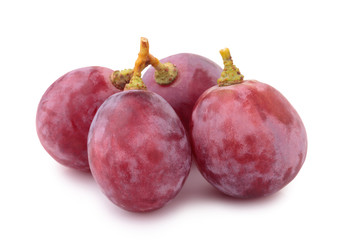 red grape isolated on white background..