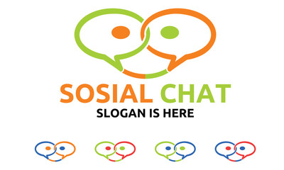 sosial chat logo design