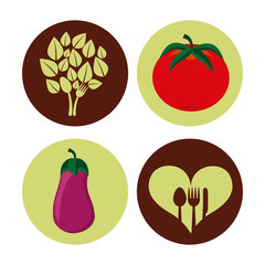 vegetarian menu healthy food vector illustration design