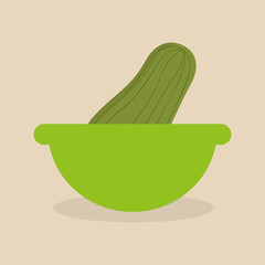 dish with vegetable menu vector illustration design