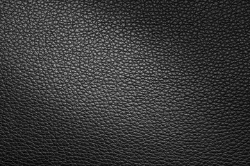 Black leather texture or leather background for design with copy space for text or image.