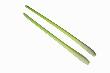Fresh Lemon Grass on white background