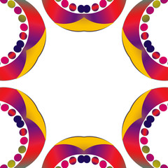 Multi colored framed background