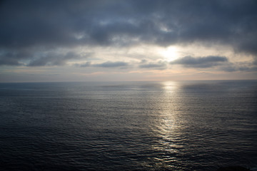 Sunset in California cloudy sky Orange Horizon 