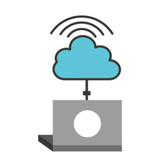 cloud computing data storage vector illustration design