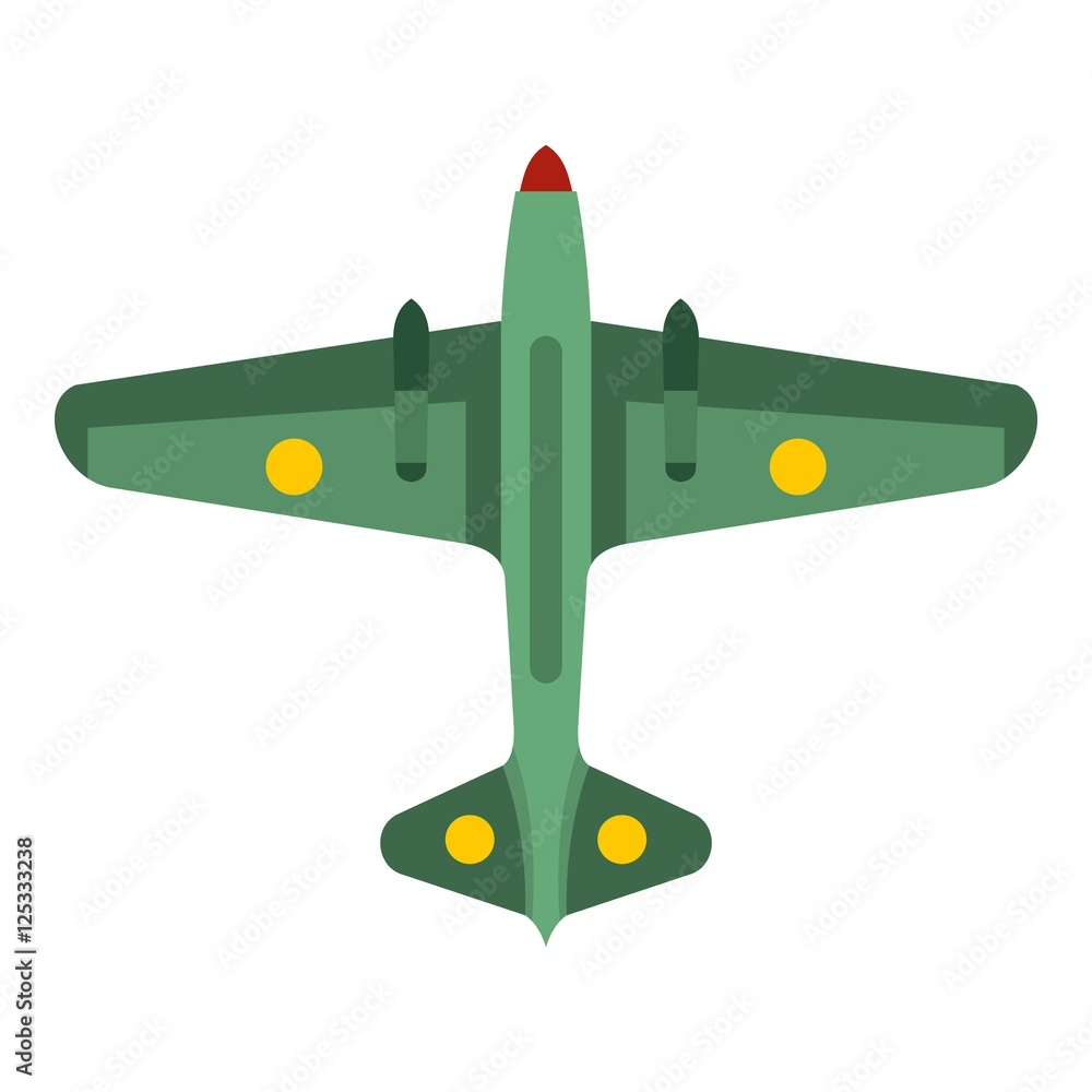 Poster Army fighter icon. Flat illustration of army fighter vector icon for web