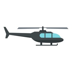 Helicopter icon. Flat illustration of helicopter vector icon for web