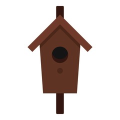 Birdhouse icon. Flat illustration of birdhouse vector icon for web