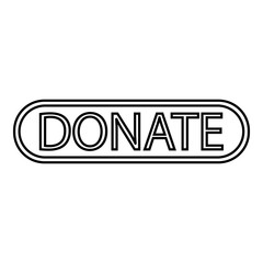 Donate icon. Outline illustration of donate vector icon for web