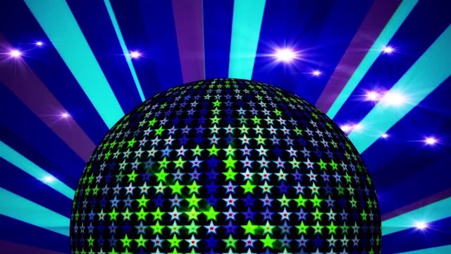 LOOPED Disco Ball and Sunburst animation for discos, clubs and etc&hellip; . 