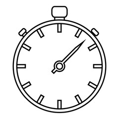 Stopwatch icon. Outline illustration of stopwatch vector icon for web