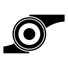 Whistle of referee icon. Simple illustration of whistle of referee vector icon for web