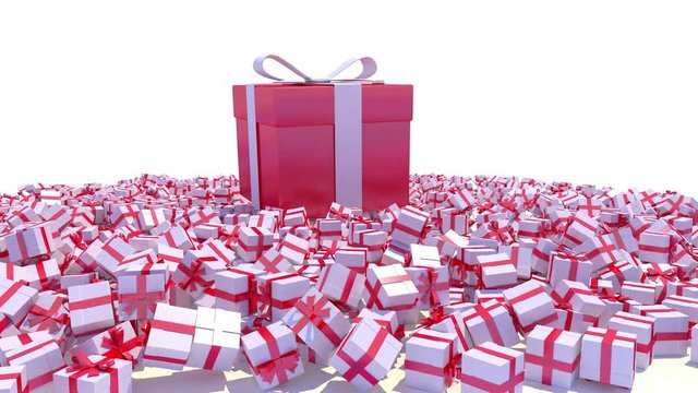 Gift boxes dropping