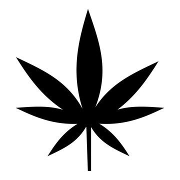 Cannabis leaf icon. Simple illustration of cannabis leaf vector icon for web