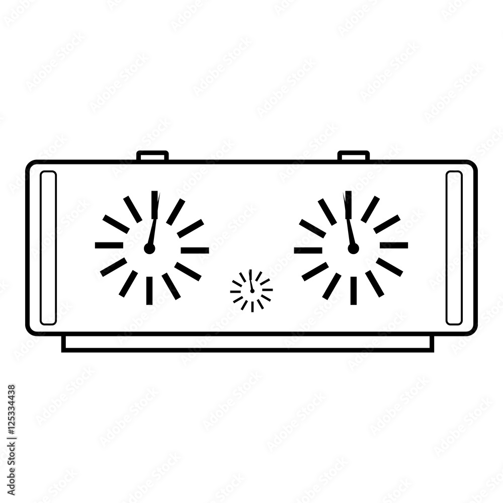 Poster chess clock icon. outline illustration of chess clock vector icon for web