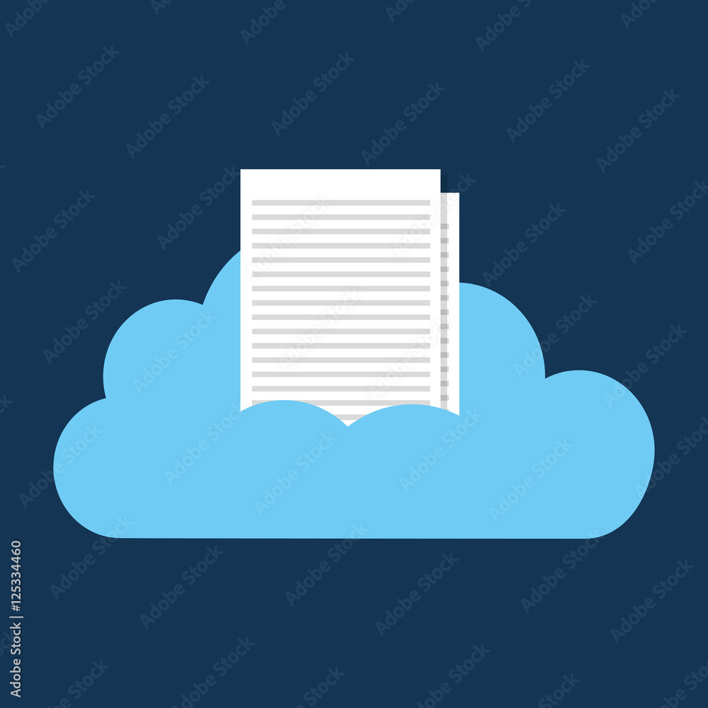 Poster cloud computing data storage vector illustration design