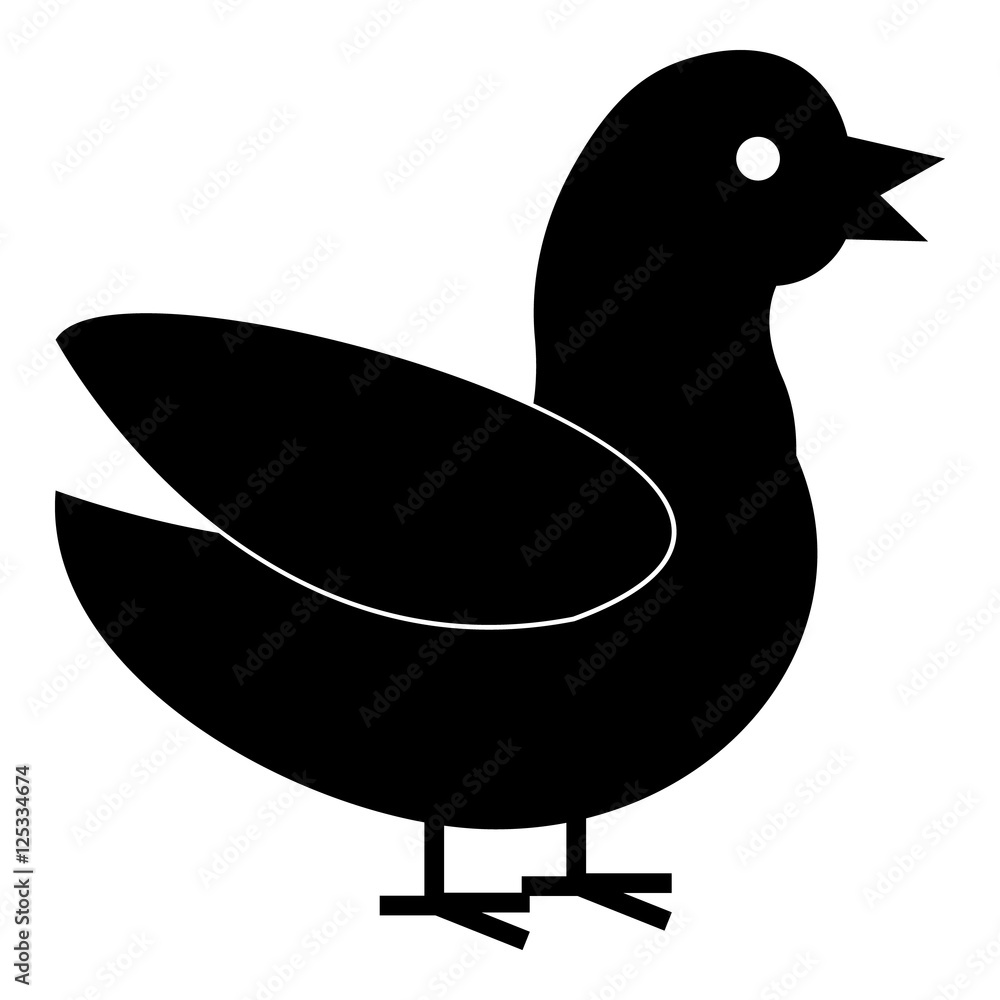 Poster duck icon. simple illustration of duck vector icon for web