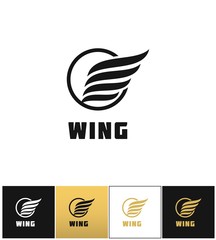 Business wing logo vector icon