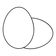 Eggs icon. Outline illustration of eggs vector icon for web
