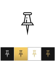 Push pin vector icon