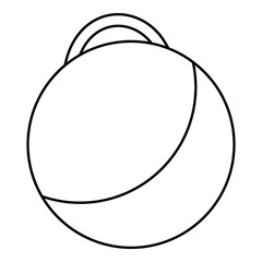Fitness ball icon. Outline illustration of fitness ball vector icon for web