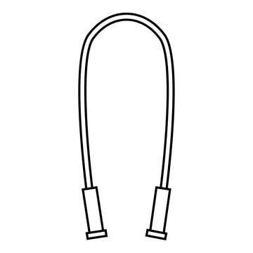 Jump rope icon. Outline illustration of jump rope vector icon for web