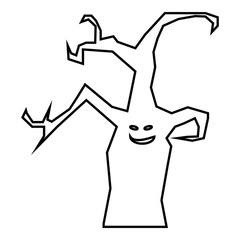 Halloween tree icon. Outline illustration of halloween tree vector icon for web