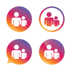 Fototapeta premium Group of people sign icon. Share symbol.