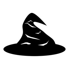 Witch hat icon. Simple illustration of witch hat vector icon for web
