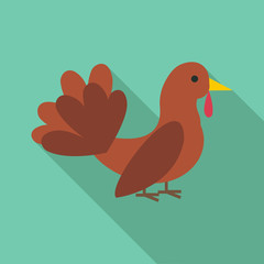 Turkey icon. Flat illustration of turkey vector icon for web