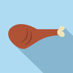 Ham icon. Flat illustration of ham vector icon for web
