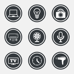 Home appliances, device icons. Air conditioning.