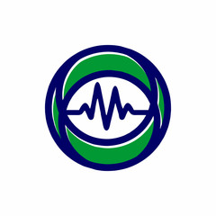 Fototapeta premium Abstract Medical Cardiogram - Vector Logo Icon