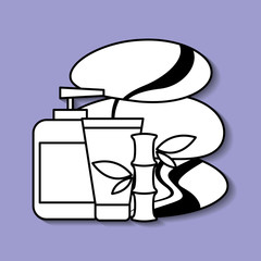 natural spa center icons vector illustration design