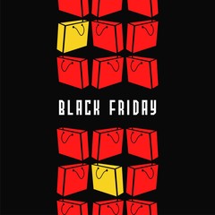 Black Friday sale design template. Black Friday banner. Vector illustration