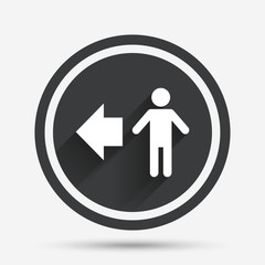 Pedestrian road icon. Human path.