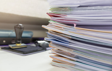Stacks of paper