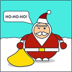 santa with bag of gifts