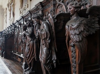 Details at St.-Carolus Borromeus church, Antwerp Belgium