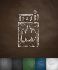 matches icon. Hand drawn vector illustration