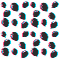 3D stereo air balloons pattern © Marinka Alisen