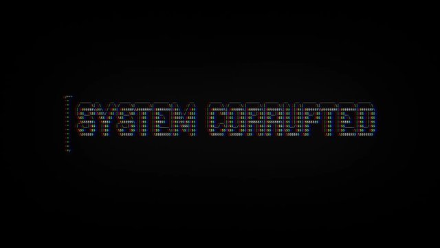 ASCII Text Reveal SYSTEM CORRUPTED Digital White Glitch