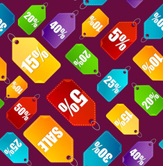 Color Sale Labels Background Pattern. Vector