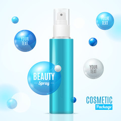 Beauty Spray Can Package Essence Bottle. Vector